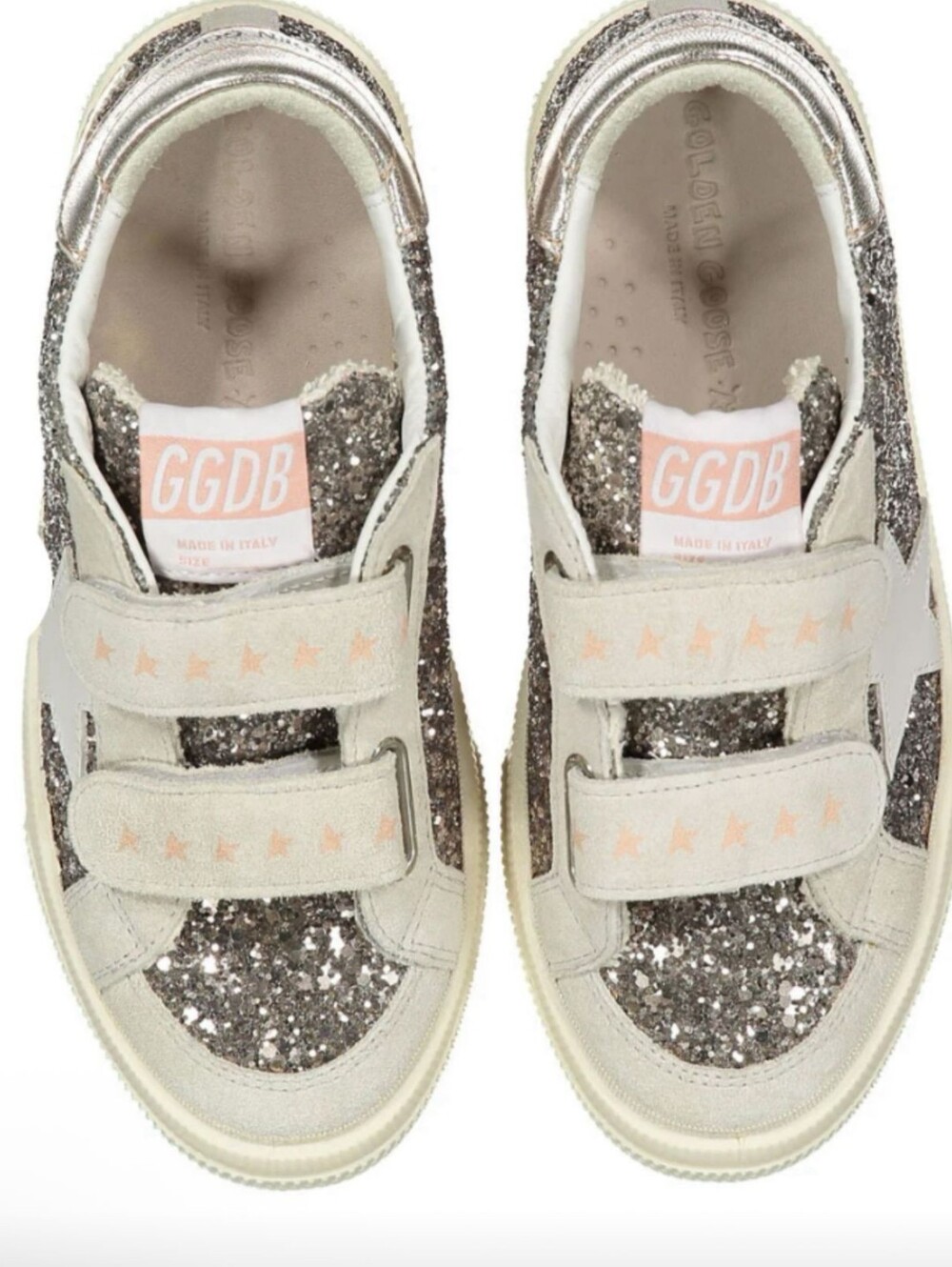 Golden Goose Kids Glitter Star Sneakers - Silver